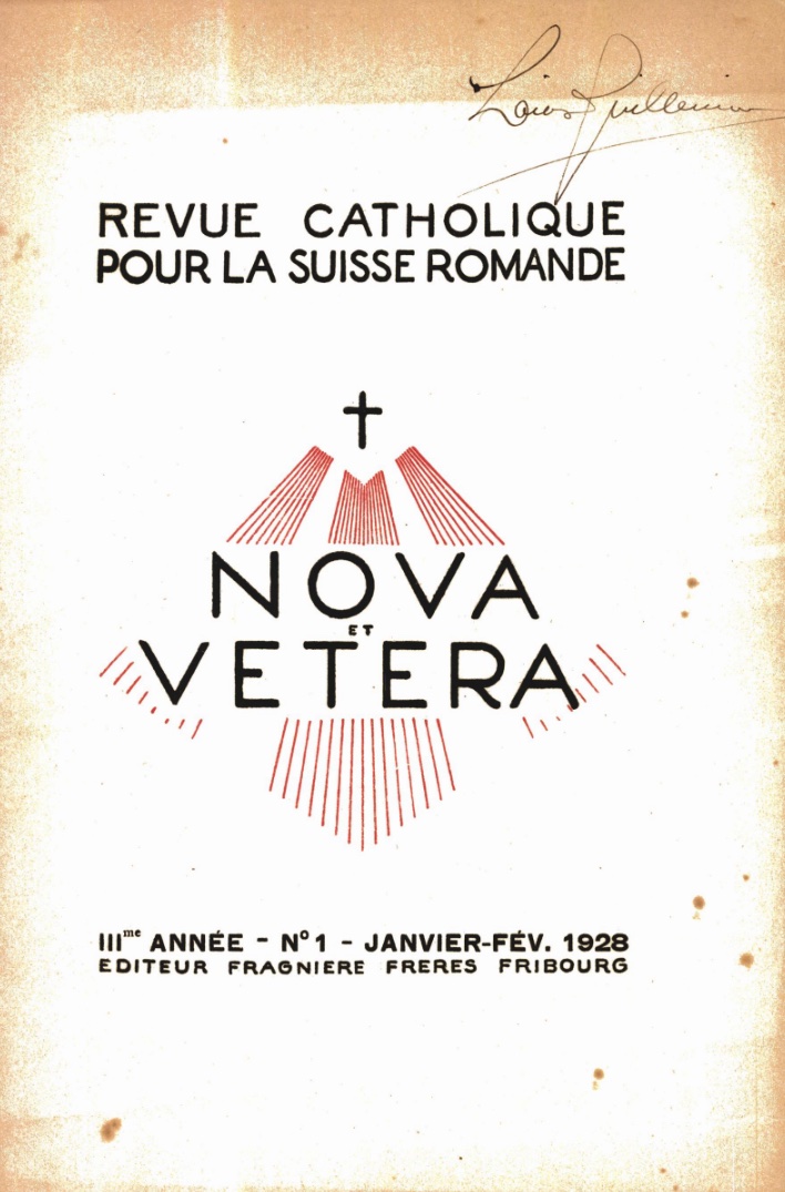 Nova et Vetera | Revue 01/1928