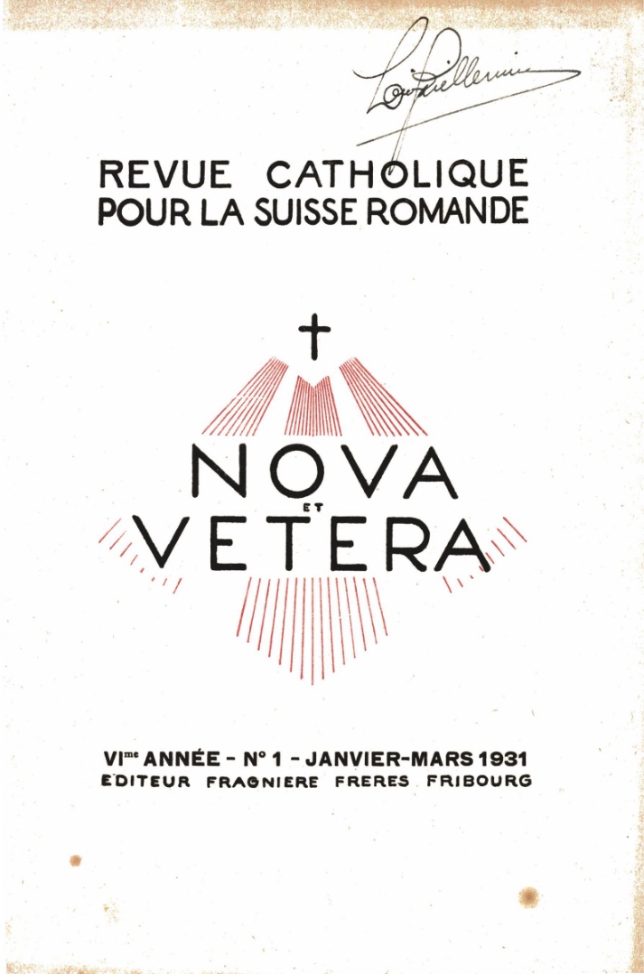 Nova et Vetera | Revue 01/1931