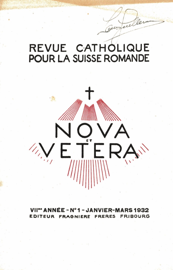 Nova et Vetera | Revue 01/1932