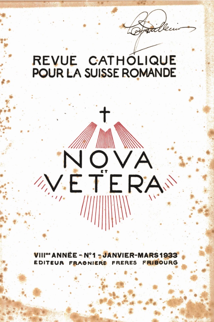 Nova et Vetera | Revue 01/1933