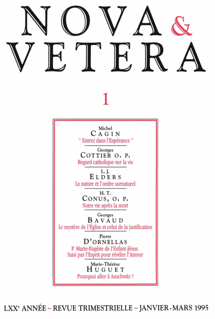 Nova et Vetera | Revue 01/1995
