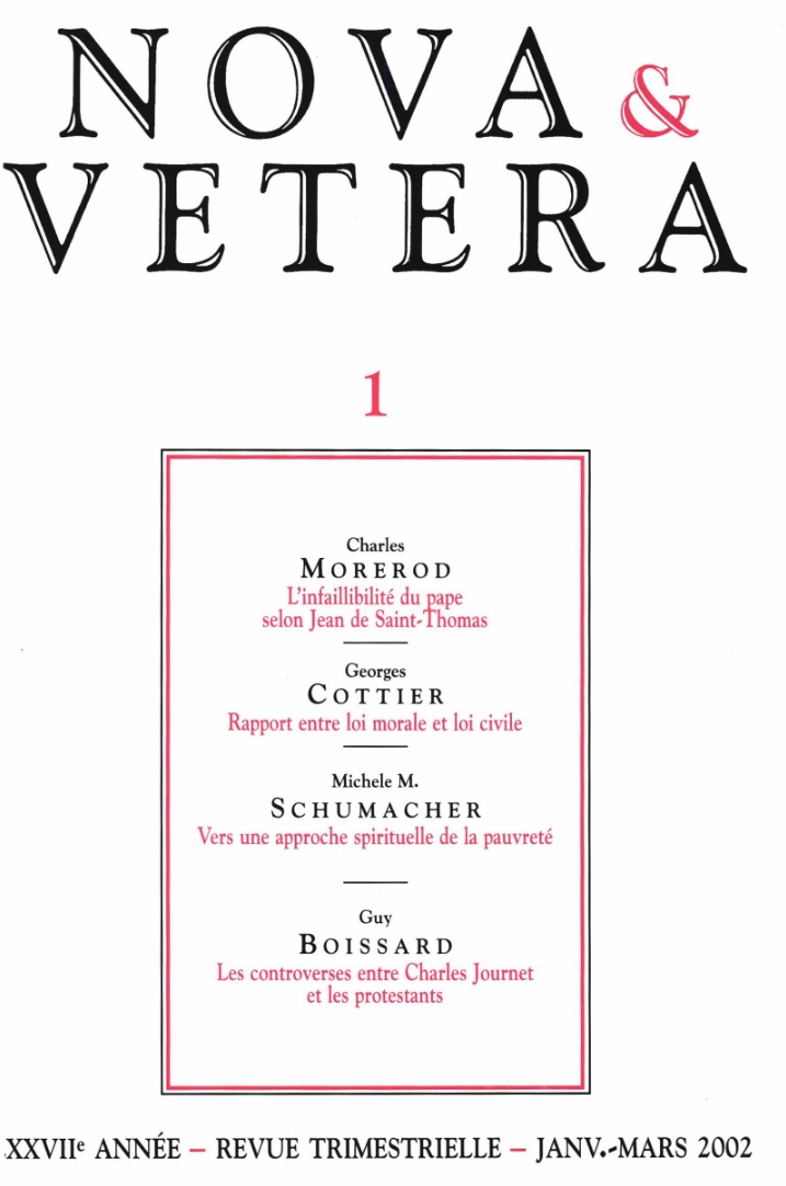 Nova et Vetera | Revue 01/2002