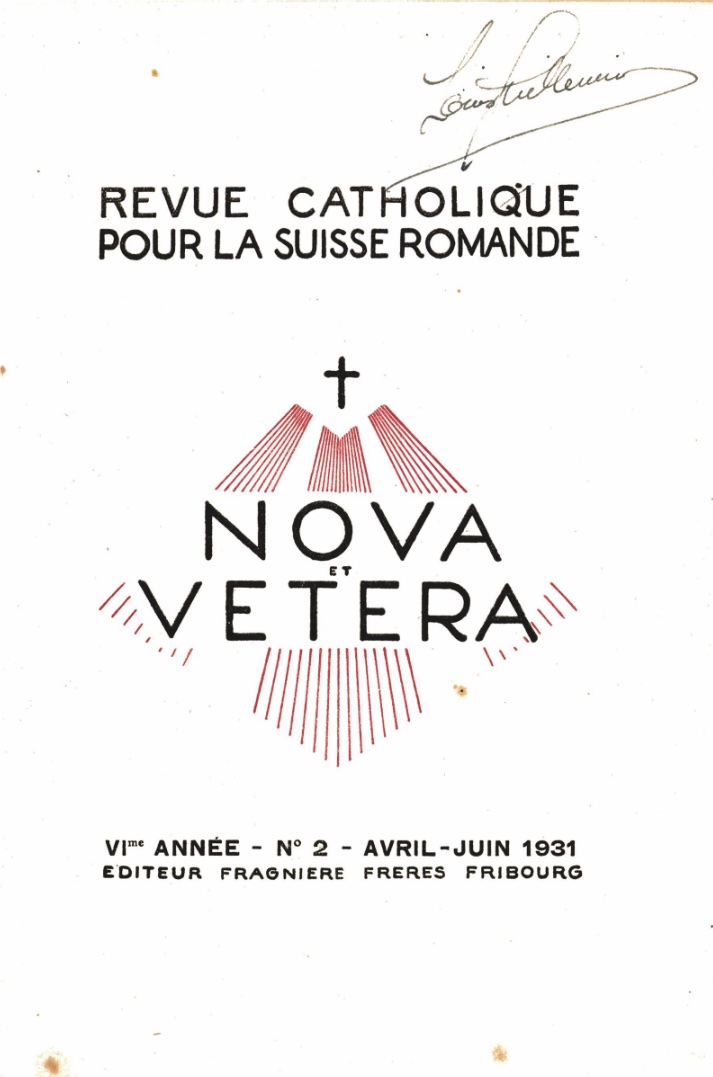 Nova et Vetera | Revue 02/1931