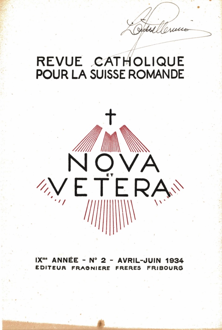 Nova et Vetera | Revue 02/1934