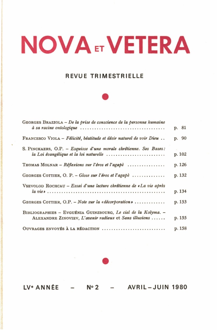 Nova et Vetera | Revue 02/1980