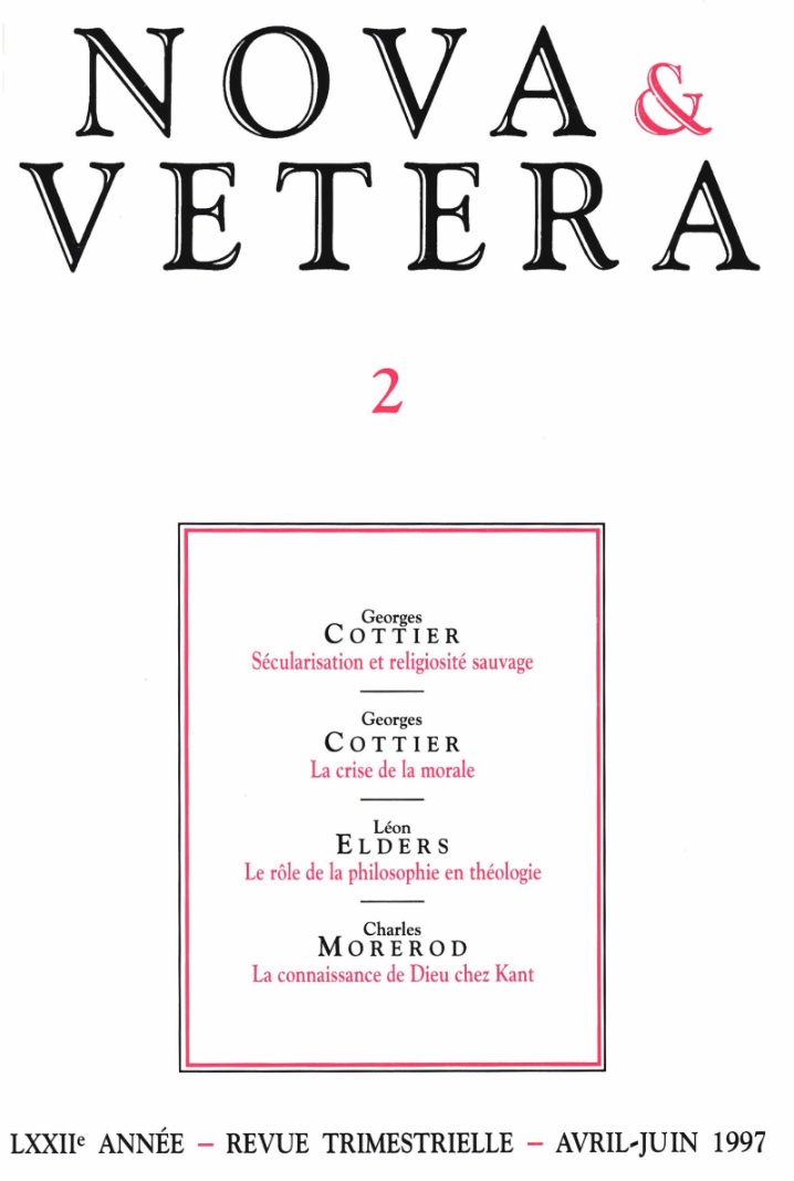 Nova et Vetera | Revue 02/1997