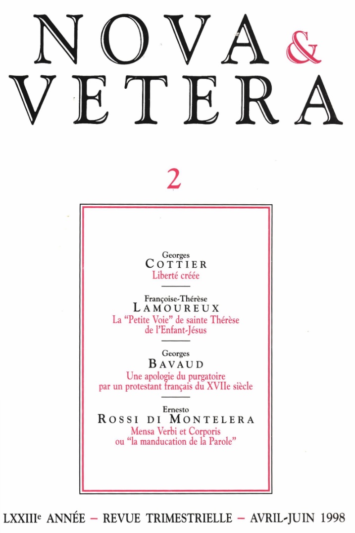Nova et Vetera | Revue 02/1998