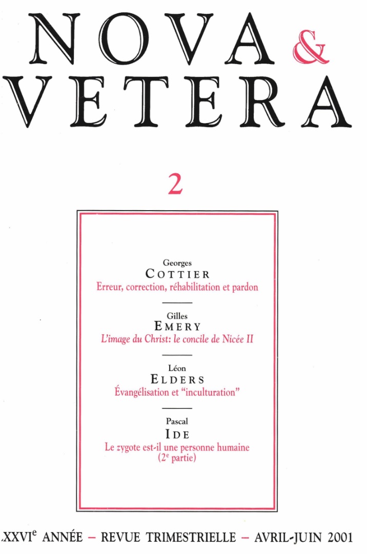 Nova et Vetera | Revue 02/2001