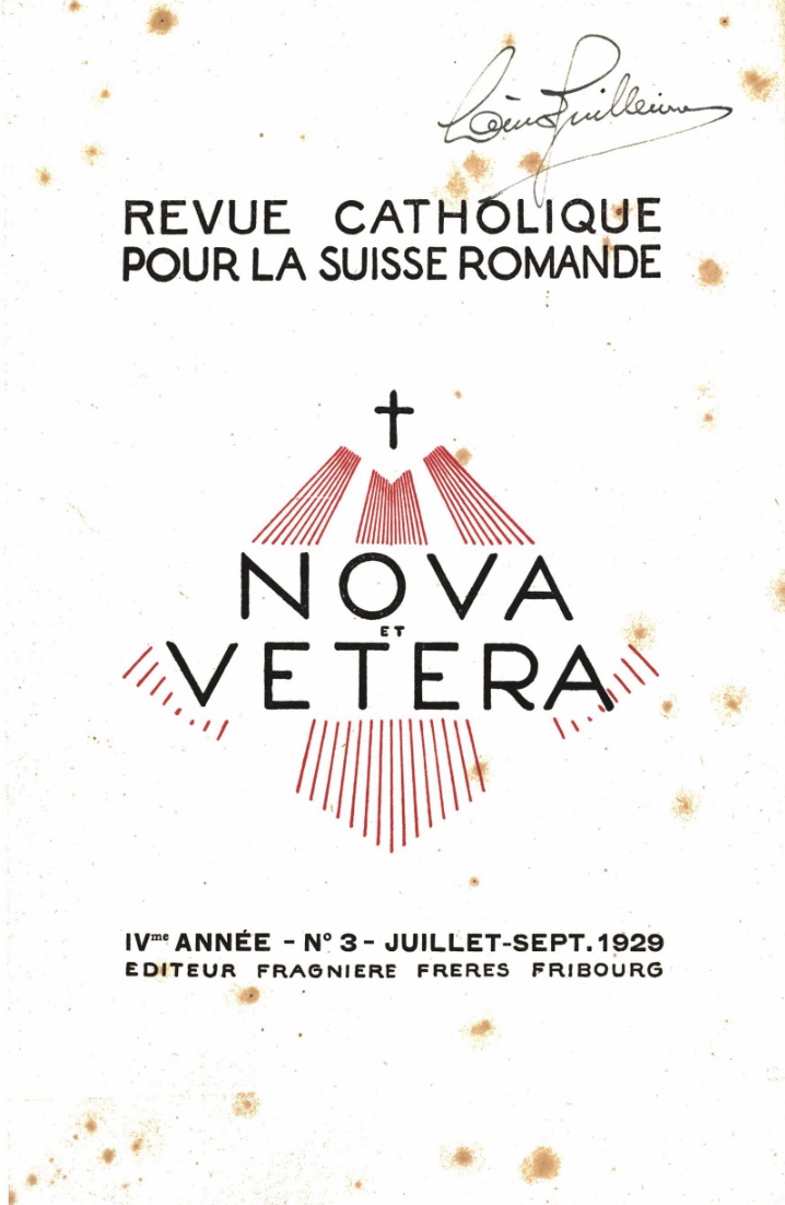 Nova et Vetera | Revue 03/1929