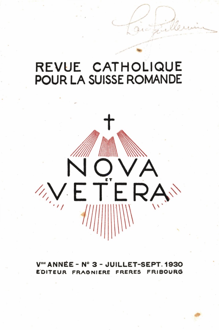 Nova et Vetera | Revue 03/1930