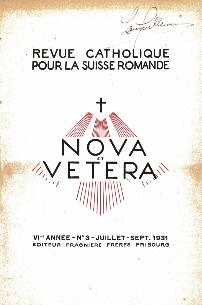 Nova et Vetera | Revue 03/1931