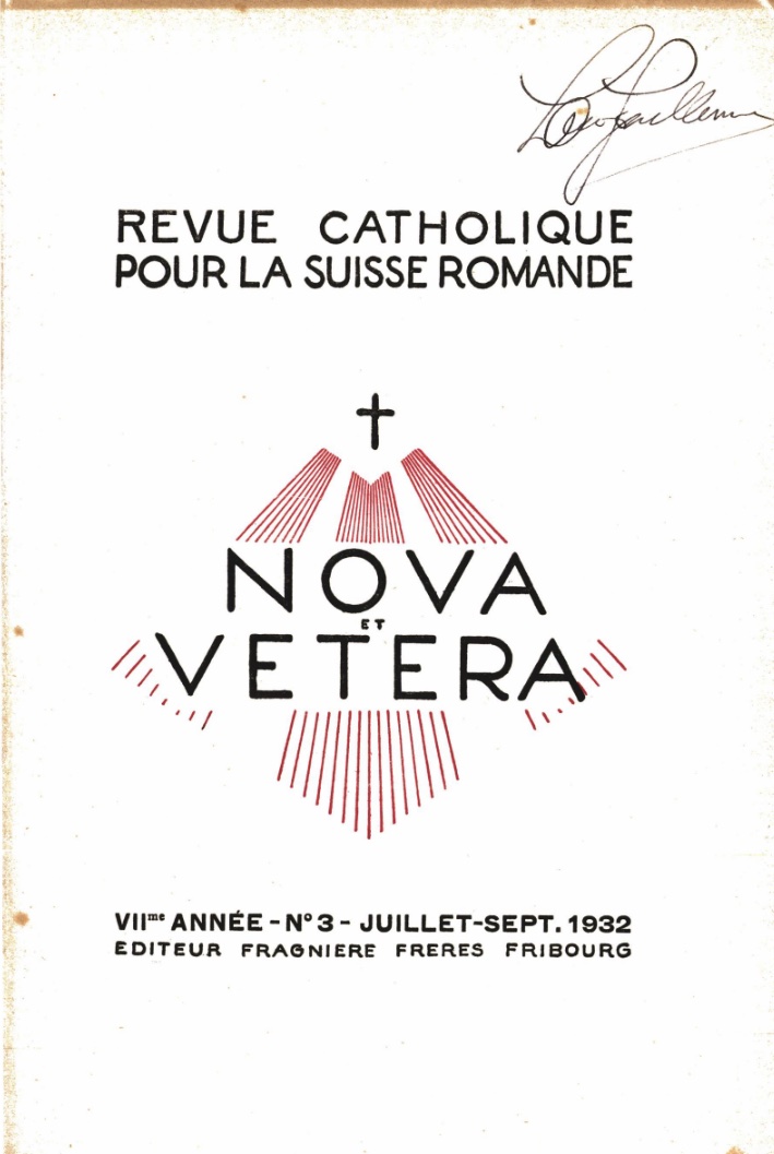 Nova et Vetera | Revue 03/1932