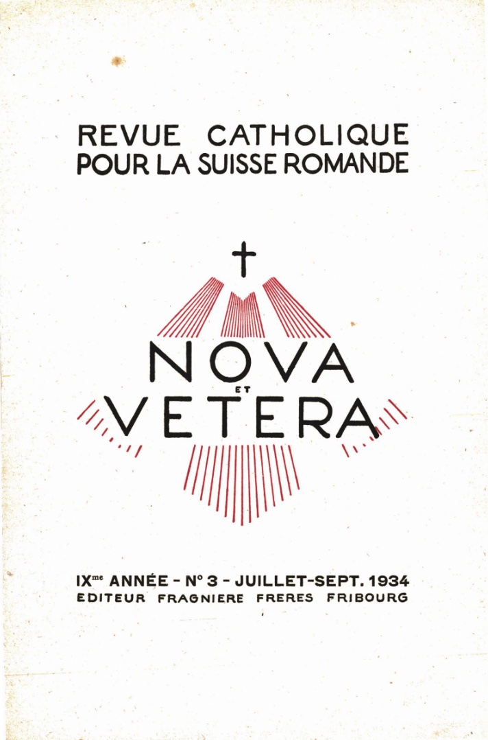 Nova et Vetera | Revue 03/1934