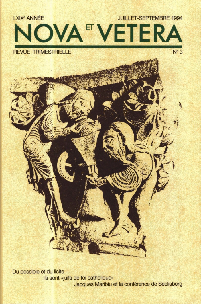 Nova et Vetera | Revue 03/1994