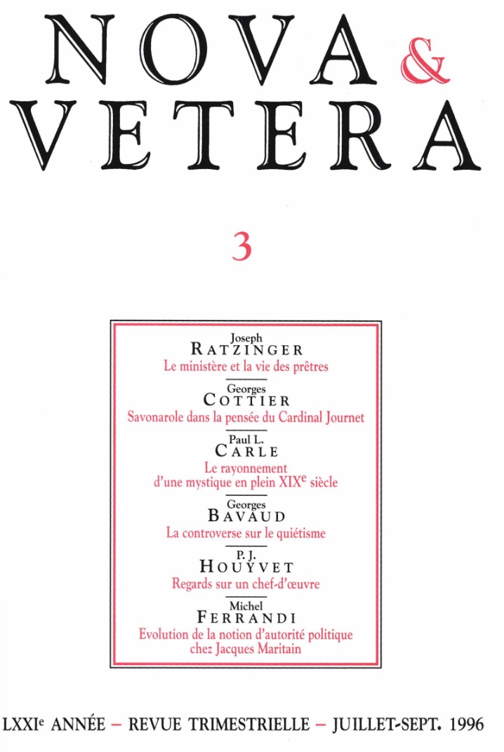 Nova et Vetera | Revue 03/1996