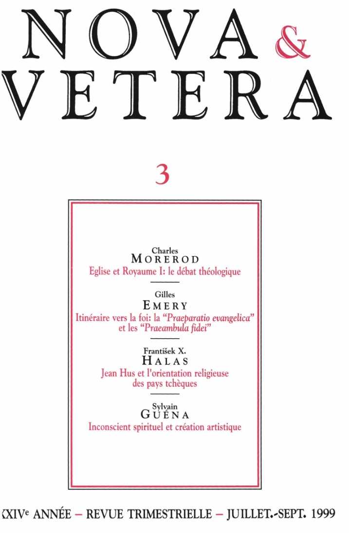 Nova et Vetera | Revue 03/1999