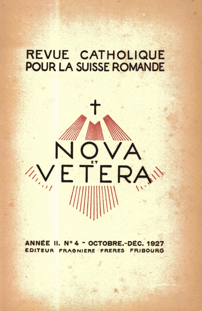 Nova et Vetera | Revue 04/1927