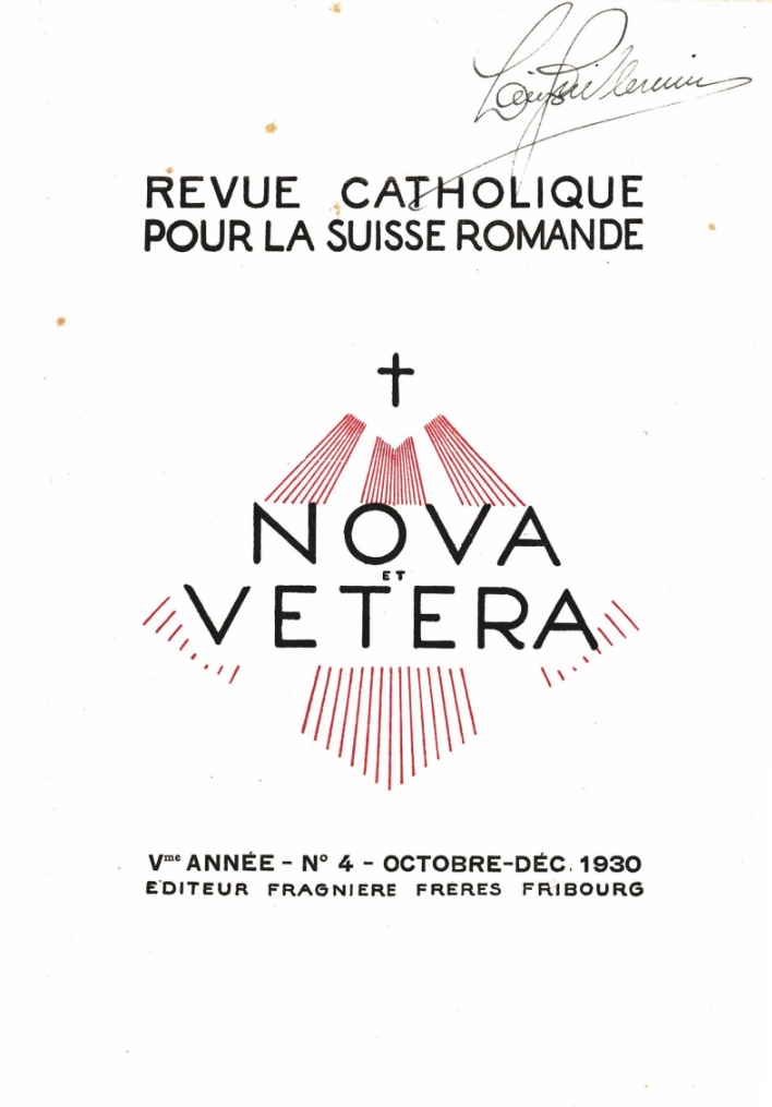 Nova et Vetera | Revue 04/1930