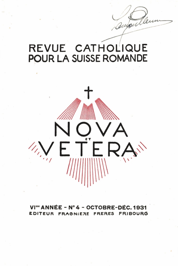 Nova et Vetera | Revue 04/1931
