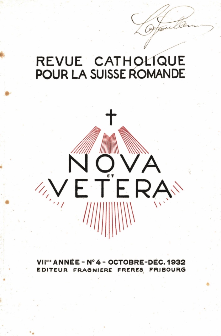 Nova et Vetera | Revue 04/1932