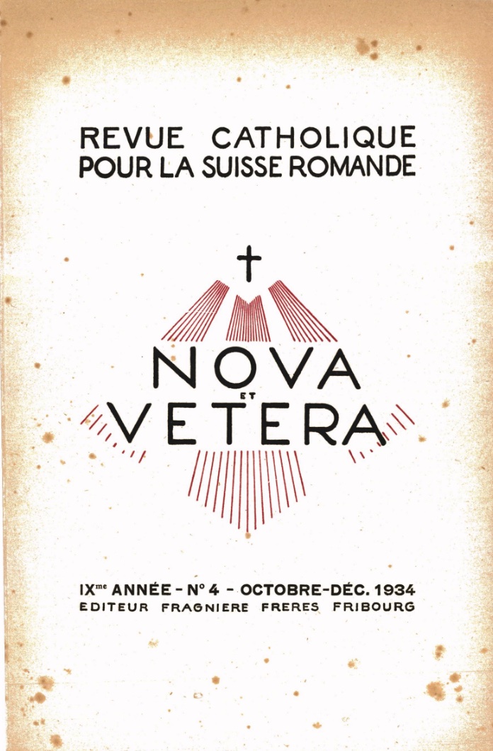 Nova et Vetera | Revue 04/1934