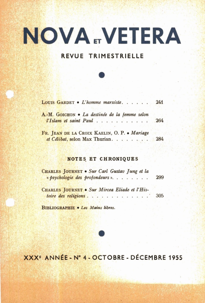 Nova et Vetera | Revue 04/1955