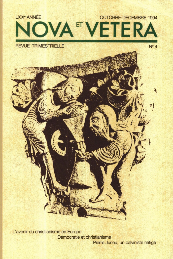Nova et Vetera | Revue 04/1994