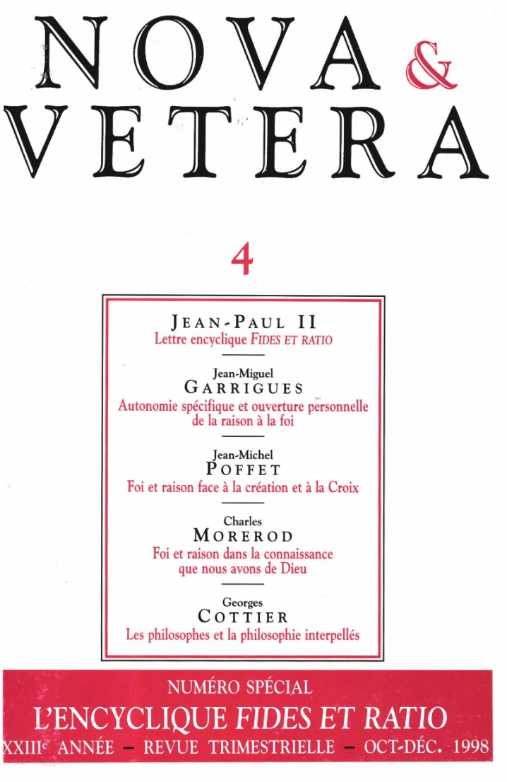 Nova et Vetera | Revue 04/1998